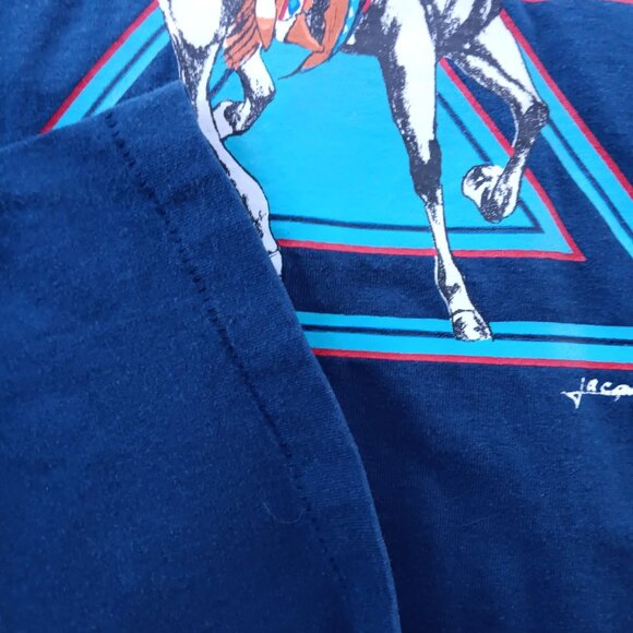 Single Stitch T-Shirt XL Vintage 90s Southwestern Chief Horse True Vtg Hanes USA - Picture 12 of 12